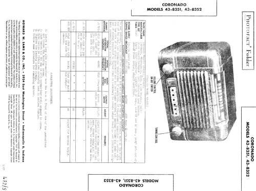 Coronado 43-8352 ; Gamble-Skogmo, Inc.; (ID = 597500) Radio