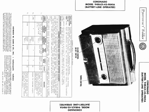 Coronado 94RA31-43-9841A ; Gamble-Skogmo, Inc.; (ID = 473335) Radio