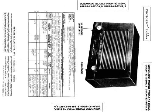 Coronado 94RA4-43-8131B ; Gamble-Skogmo, Inc.; (ID = 473330) Radio