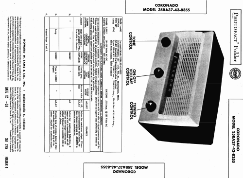 Coronado 'Adventurer' 35RA37-43-8355; Gamble-Skogmo, Inc.; (ID = 471890) Radio