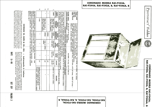 Coronado RA1-9244A ; Gamble-Skogmo, Inc.; (ID = 1977783) Radio