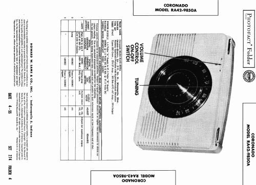 Coronado RA42-9850A ; Gamble-Skogmo, Inc.; (ID = 473178) Radio