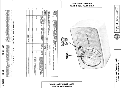 Coronado RA44-8140A; Gamble-Skogmo, Inc.; (ID = 2685758) Radio