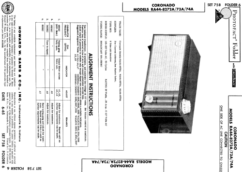 Coronado RA44-8274A ; Gamble-Skogmo, Inc.; (ID = 555972) Radio