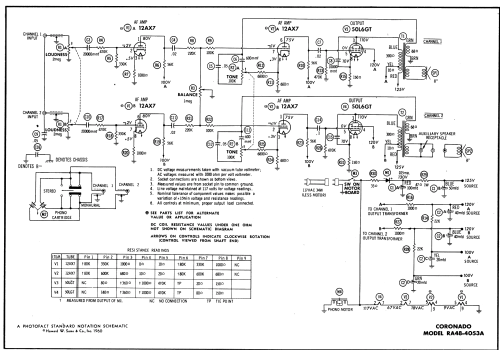 Coronado RA48-4053A ; Gamble-Skogmo, Inc.; (ID = 516934) Ampl/Mixer