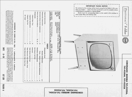 Coronado TV1-9320A; Gamble-Skogmo, Inc.; (ID = 2356305) Televisore