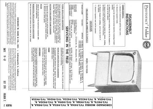 Coronado TV2-9416B; Gamble-Skogmo, Inc.; (ID = 2472828) Televisore
