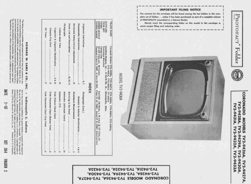 Coronado TV2-9427A; Gamble-Skogmo, Inc.; (ID = 2407056) Television