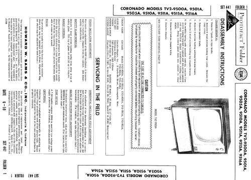 Coronado TV2-9501A ; Gamble-Skogmo, Inc.; (ID = 893541) Television