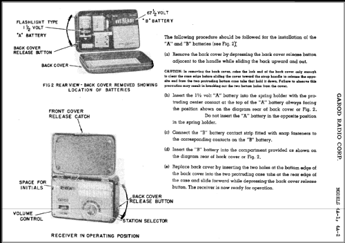 Portable Radio Model 4A1; Garod Radio Corp.; (ID = 385205) Radio