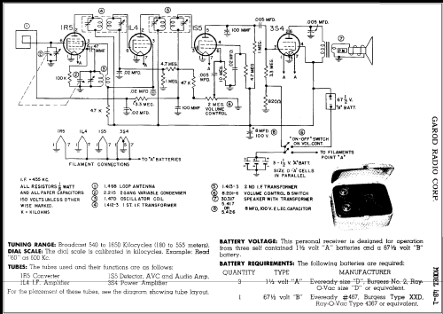 4B-1 The Starlet ; Garod Radio Corp.; (ID = 334952) Radio