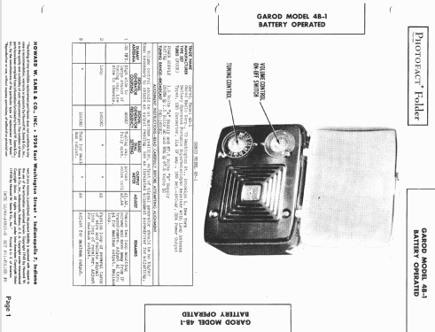 4B-1 The Starlet ; Garod Radio Corp.; (ID = 1437381) Radio