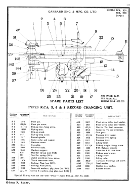 Automatic Record Changing Unit RC4; Garrard Eng. & Mfg. (ID = 2939232) Ton-Bild