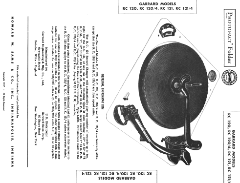 Phono Chassis RC 120; Garrard Eng. & Mfg. (ID = 1847504) Sonido-V