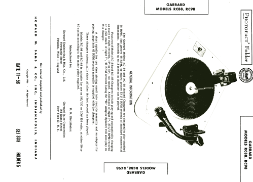 RC88 ; Garrard Eng. & Mfg. (ID = 1998745) R-Player