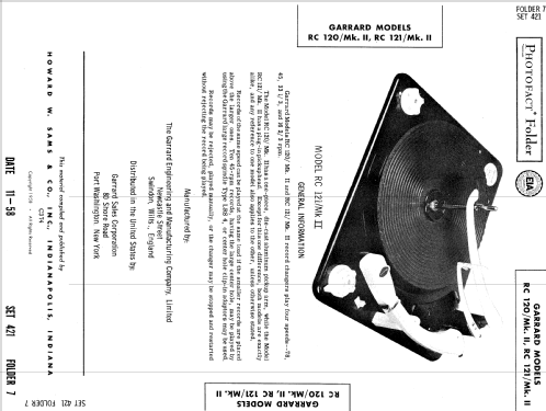 RC 120/Mk. II ; Garrard Eng. & Mfg. (ID = 754324) Enrég.-R