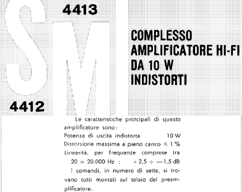 Amplificatore HI-FI SM4412; GBC; Milano (ID = 2572128) Verst/Mix