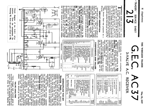 AC37 BC3730; GEC, General (ID = 1036004) Radio
