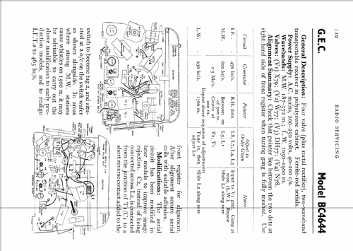 AC Compact BC4644; GEC, General (ID = 562290) Radio