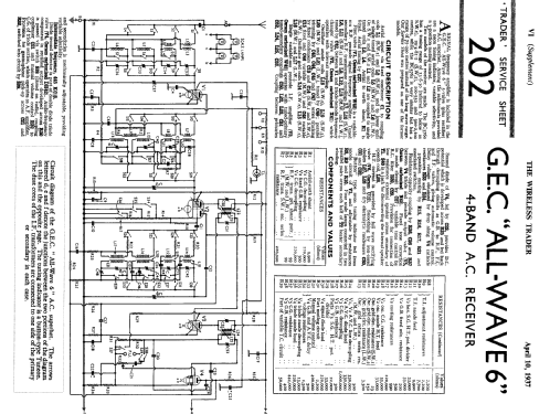 All-Wave 6 BC3762; GEC, General (ID = 1035585) Radio