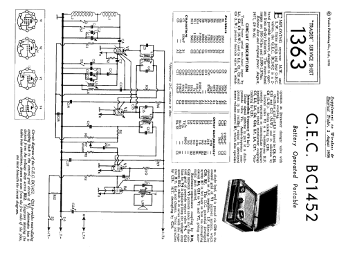 BC1452; GEC, General (ID = 2317624) Radio