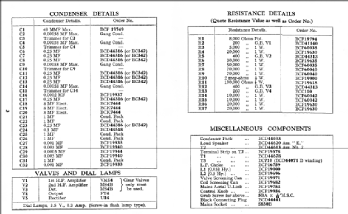 BC3340; GEC, General (ID = 1663087) Radio