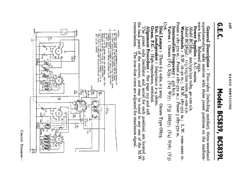 BC5839L; GEC, General (ID = 532717) Radio