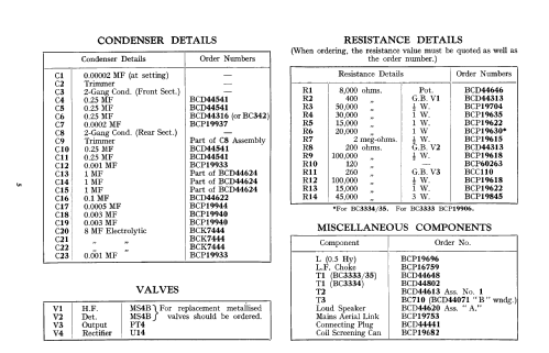 Gala BC3335; GEC, General (ID = 648735) Radio