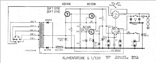 Alimentatore - Power Supply G1/121; Geloso SA; Milano (ID = 1959758) Strom-V