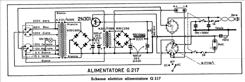 Alimentatore G-217-A; Geloso SA; Milano (ID = 394058) Power-S