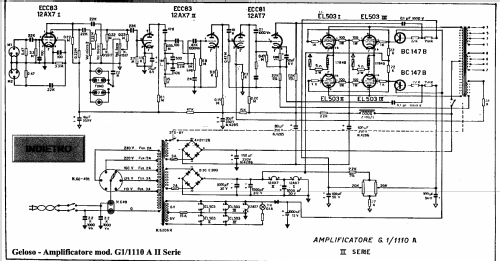 Amplificatore G1/1110A; Geloso SA; Milano (ID = 312400) Verst/Mix