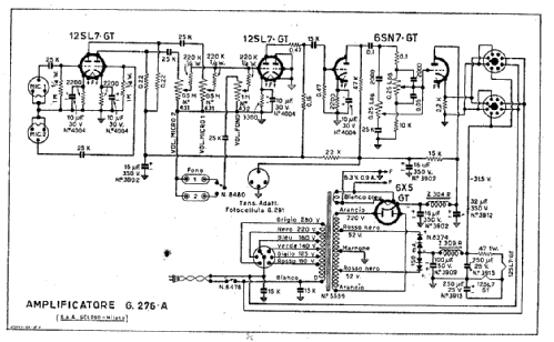 Amplificatore G.276-AN; Geloso SA; Milano (ID = 890949) Verst/Mix