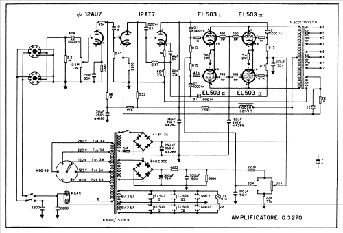 Amplificatore di potenza G3270-A; Geloso SA; Milano (ID = 492367) Ampl/Mixer