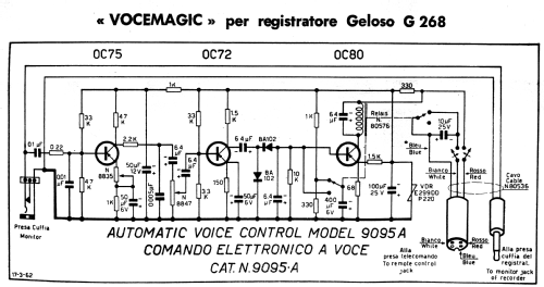Comando Elettronico a Voce 9095-A; Geloso SA; Milano (ID = 3045627) Misc