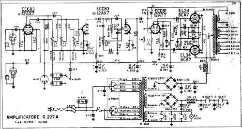 Amplificatore di Alta Qualità G227A; Geloso SA; Milano (ID = 252116) Ampl/Mixer