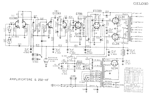 Amplifier G232-HF; Geloso SA; Milano (ID = 891047) Ampl/Mixer