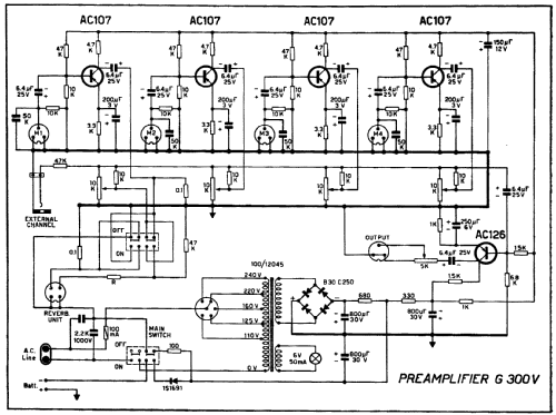 Preamplifier Mixer G300V; Geloso SA; Milano (ID = 381716) Ampl/Mixer