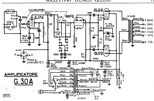 Amplificatore G30A; Geloso SA; Milano (ID = 890969) Ampl/Mixer