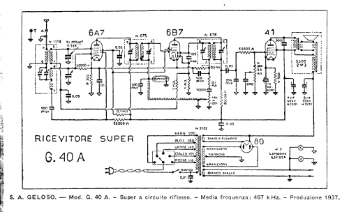 G40A; Geloso SA; Milano (ID = 891117) Radio