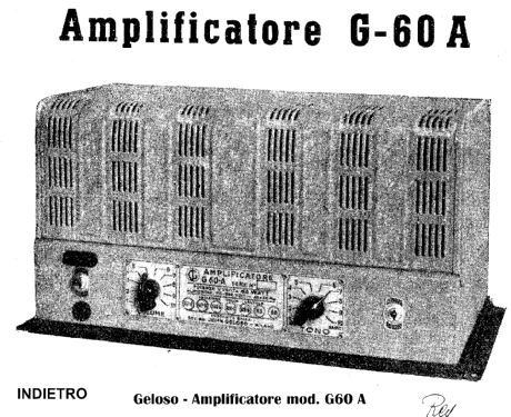 Amplificatore G60A; Geloso SA; Milano (ID = 299002) Ampl/Mixer
