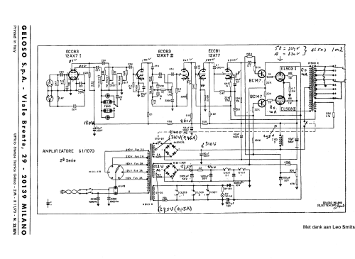 G.1/1070-A; Geloso SA; Milano (ID = 372063) Ampl/Mixer