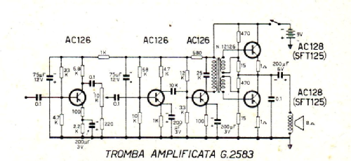 Amplivoice Tromba Amplificata N. 2583; Geloso SA; Milano (ID = 2470143) Ampl/Mixer