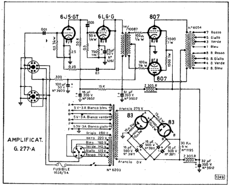 Unità di potenza G277A; Geloso SA; Milano (ID = 891072) Ampl/Mixer