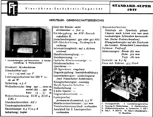 Standard-Super 1947; Gemeinschaftserzeugn (ID = 829944) Radio