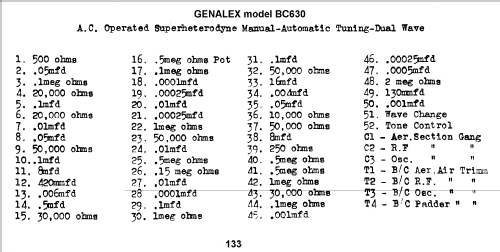 BC630; Genalex, BGE brand, (ID = 767370) Radio