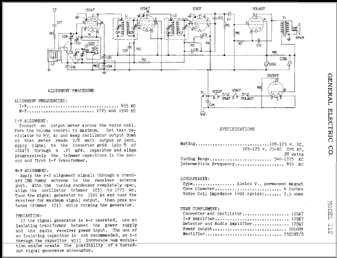 112 ; General Electric Co. (ID = 335300) Radio