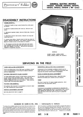 14T010 'M' Line ; General Electric Co. (ID = 2767451) Televisore