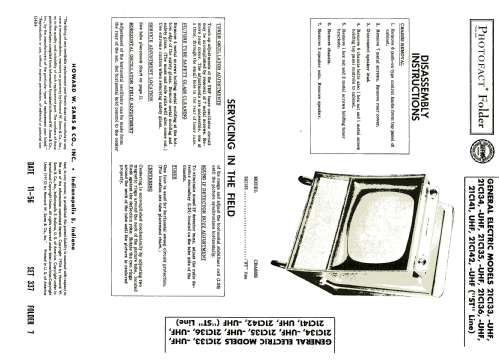 21C136 - UHF Ch= 'ST' Line; General Electric Co. (ID = 1981138) Televisión