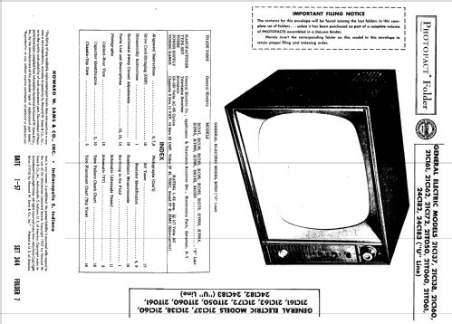 21C137 Ch= U line; General Electric Co. (ID = 1770744) Television