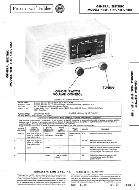 415F; General Electric Co. (ID = 3185692) Radio